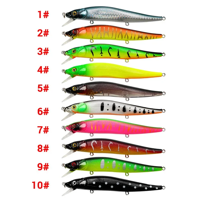 Señuelo Minnow Crankbait duro con ojos 3D para lubina - imagen 5