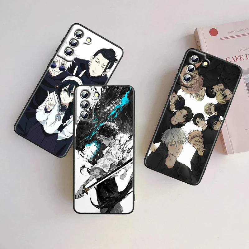 Spell Battle Anime Fashion For Samsung Galaxy S24 S23 S22 S21 S20 FE S10 S10E Plus Ultra Pro Lite 5G Black Soft Phone Case