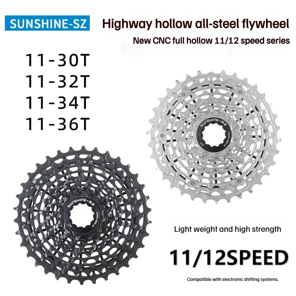 

Shunshine Ultra-Light Steel Road Bicycle Cassette 11 Speed 12 Speed CNC Compatible Wear-Resistant HG Standard Bicycle Gears