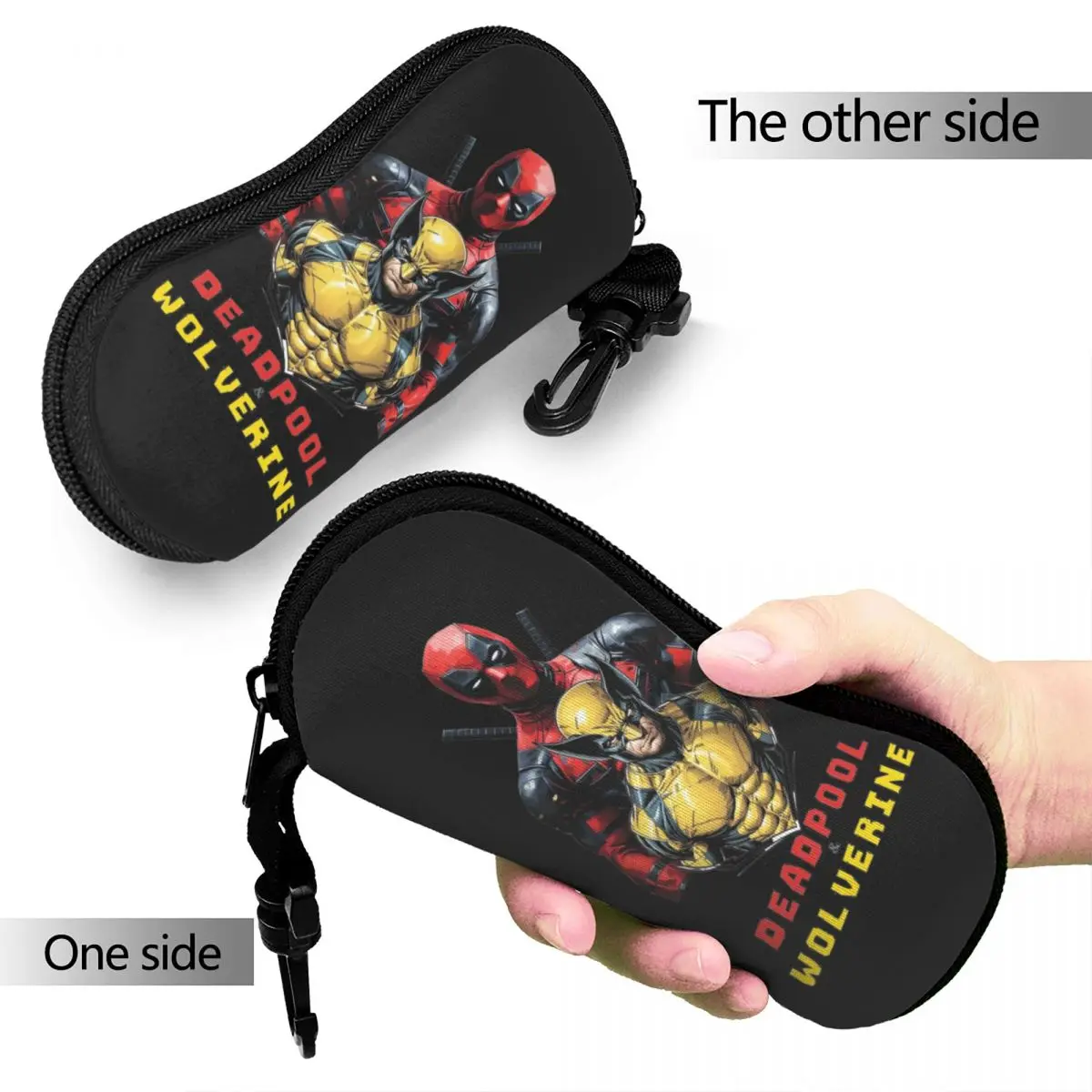 Superheroes Deadpool & Wolverine D&W Glasses Case Anti-Fall Box 2024 Movie Glasses Box Protector Sunglasses Box