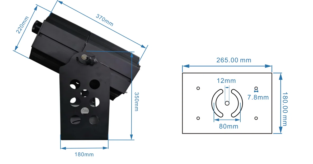 400w 500w Led Advertising Projector Lamp building Outdoor Gobo Projector waterproof wall mount rotating laser advertising pilot