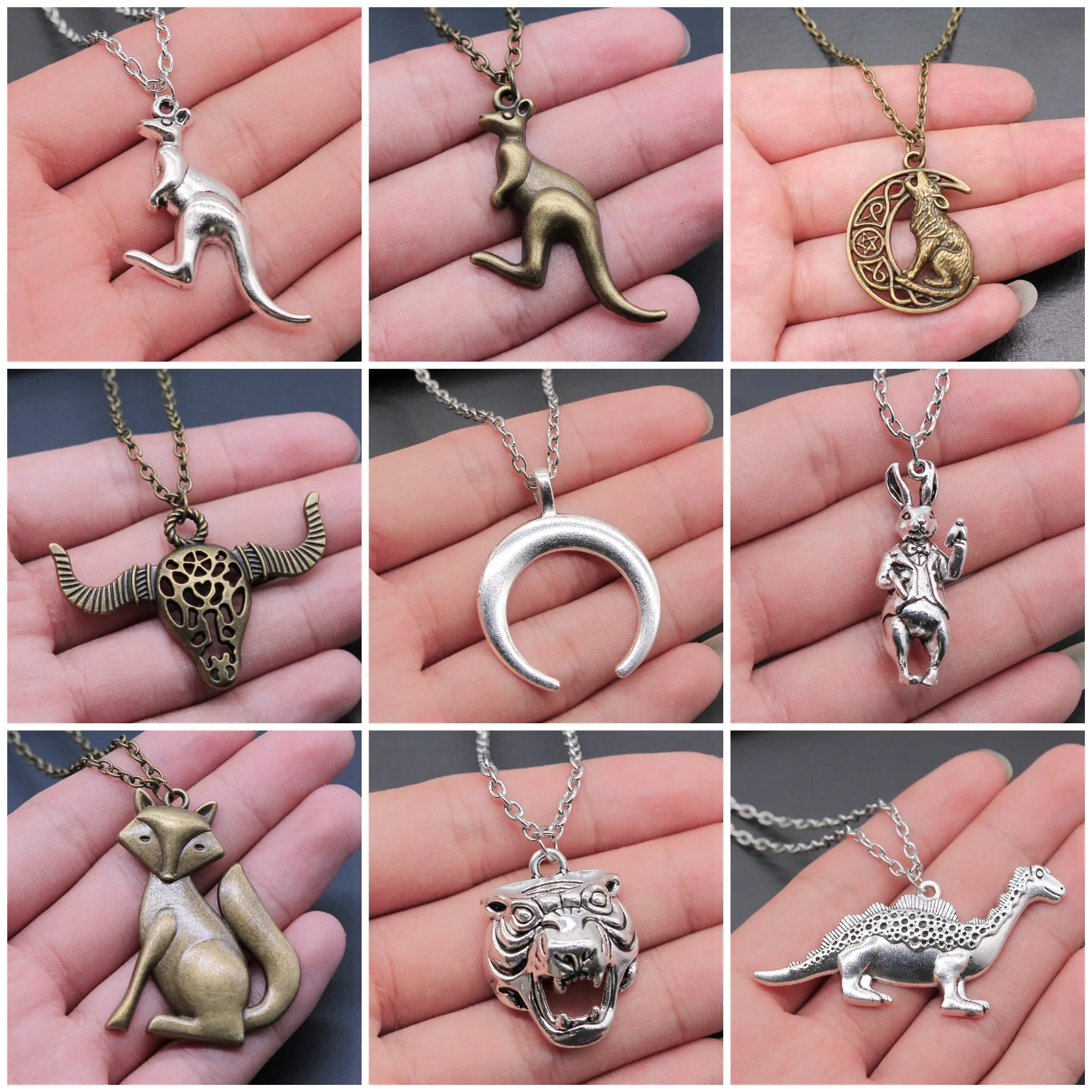 Tiger Jungle Animal Wild Theme Charm Necklaces For Women Men Charm Pendant Fashion Jewelry Gift