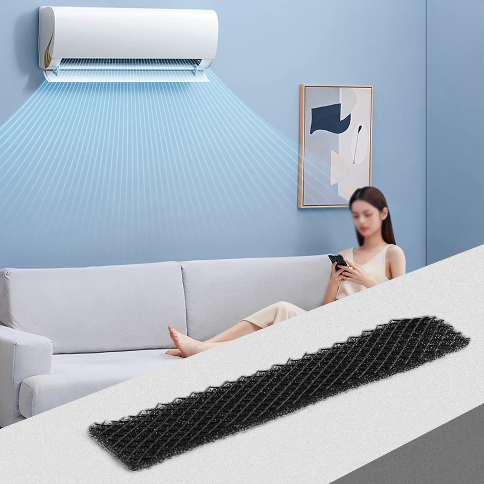 Enhanced cooling performance with For Midea air conditioning filters Pack of 5 Three Level Cotton Filters Installation