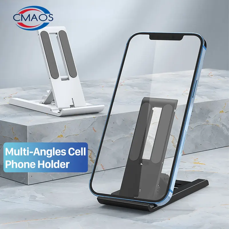 CMAOS Phone Stand Foldable and Stable Non-slip 6 Levels ABS Compatible with Phone Tablet Holder Adjustable C427