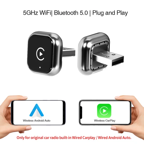 Беспроводной Адаптер CarPlay 2-в-1 Для Android Auto, Bluetoo