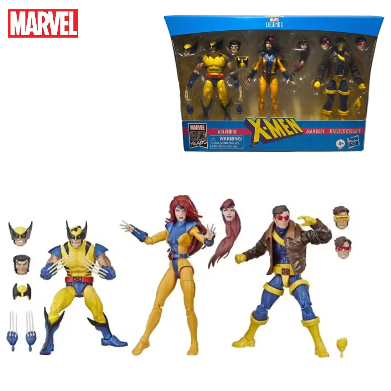

Новые оригинальные фигурки Marvel Legends Series X-MAN WOLVERINE & JEAN GREY & CYCLOPS, модели игрушек, подарки