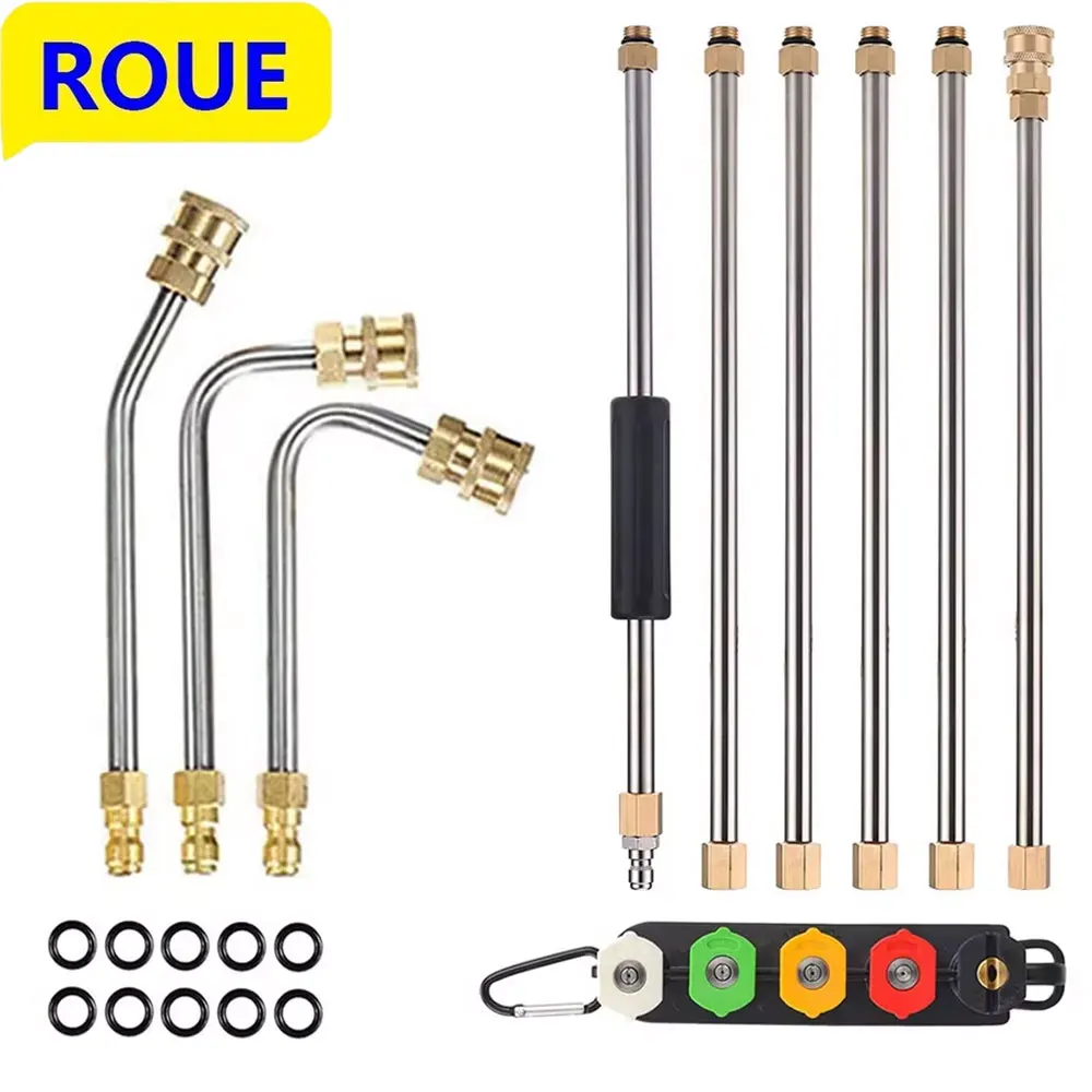 

ROUE High Pressure Washer Extension Wand Set Spear Car Washer Nozzles Cleaning Quick Connect Tools for Karcher Parkside Lavor