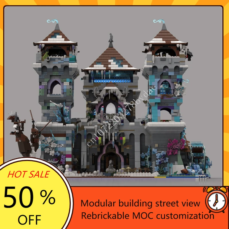 7877PCS MOC Medieval Castle Building Block Model nostalgic castle WINTER Technical Brick DIY Assembly Set Toy Child Holiday Gift