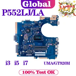 P552LA Placa-mãe para ASUS P552LJ PE552LJ PRO552LJ PX552LJ PE552LA PX552LA PRO552LA P2520LJ P2520LA Laptop i3 i5 i7