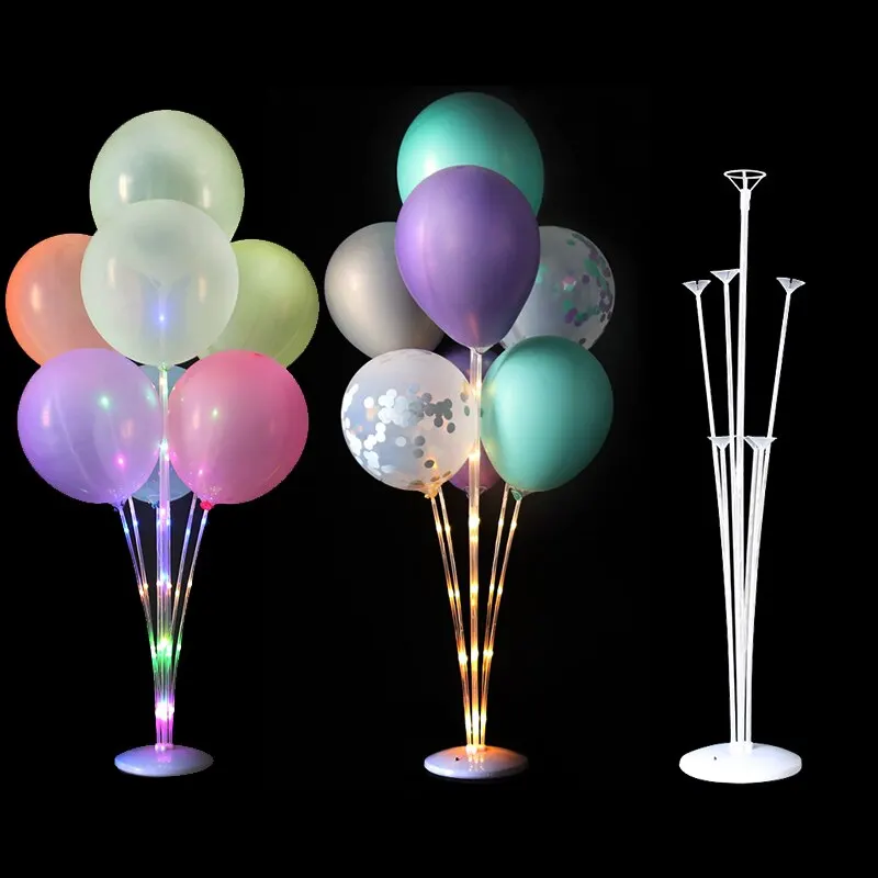 Stojak na balony LED Glow LED Kolumna balonowa na Baby Shower Dekoracja urodzinowa Stojak na balony ślubne Akcesoria