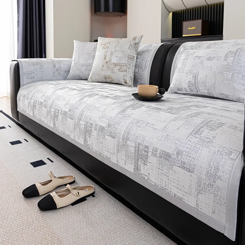 High Density Jacquard Anti Cat Scratch Non Slip All Season Fabric Sofa Cover Couch Slipcover Living Room Furniture Protector Mat
