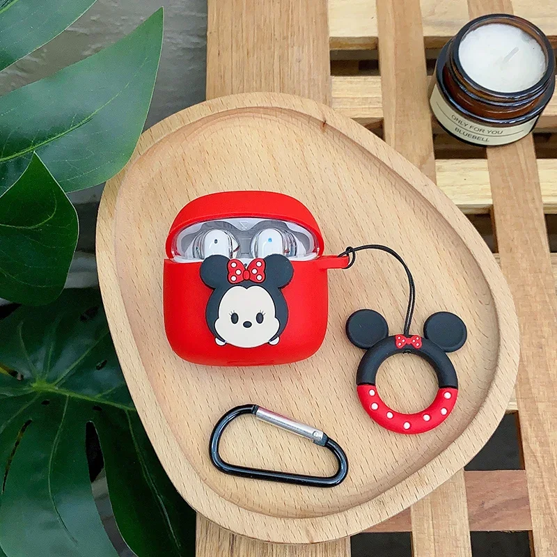 DIY Cartoon Case For JBL Tune Flex Earphones Silicone Cover Shockproof Soft Case For JBL Tune Flex 2 With Finger Strap