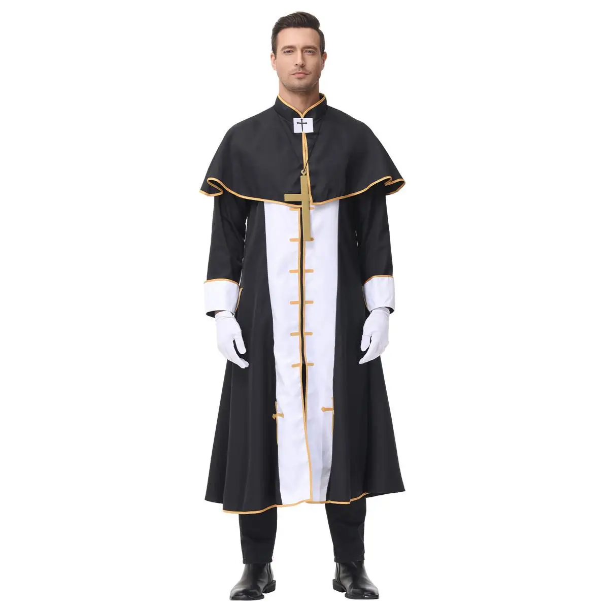   Novo medieval feiticeiro sacerdote cosplay traje loween morte deus robe role-plang outfit traje tradicional chinês feminino