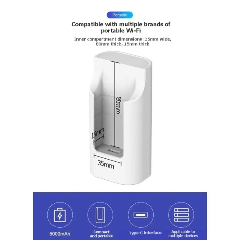 Exquisite-UFI Power Compartment Large Capacity Wifi Power Supply Compartment Charging Compartment With Switch Included