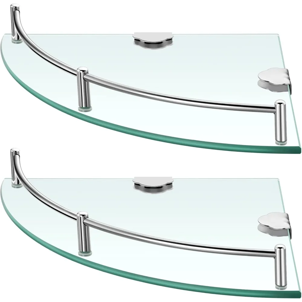 

2 шт. угловая полка для душа 2-уровневая стеклянная угловая полка из нержавеющей стали настенный органайзер для ванной комнаты для хранения геля для душа шампур