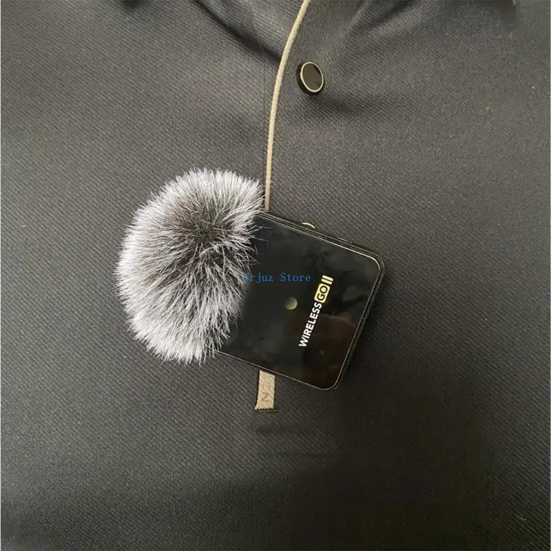 583D Lengan perlindungan kaca depan berbulu untuk Rode Wireless Go II Clear Sound