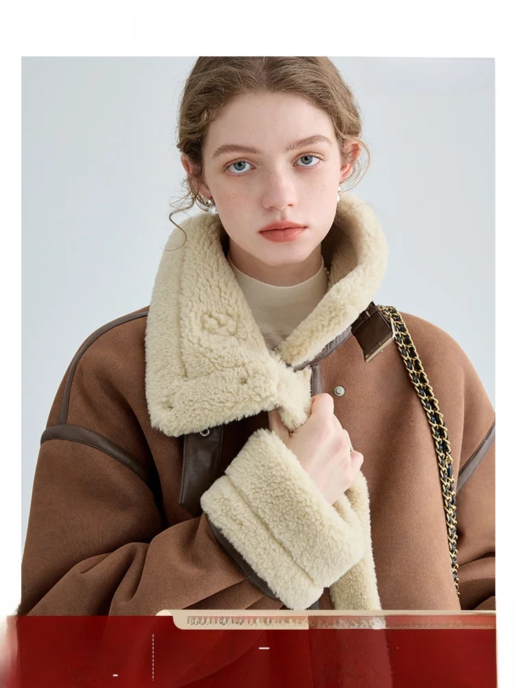 

Женская шуба Jaet с интегрированным дизайном, модная и теплая для осени и зимы, брендовая работа VEGA CHANG на пуговицах