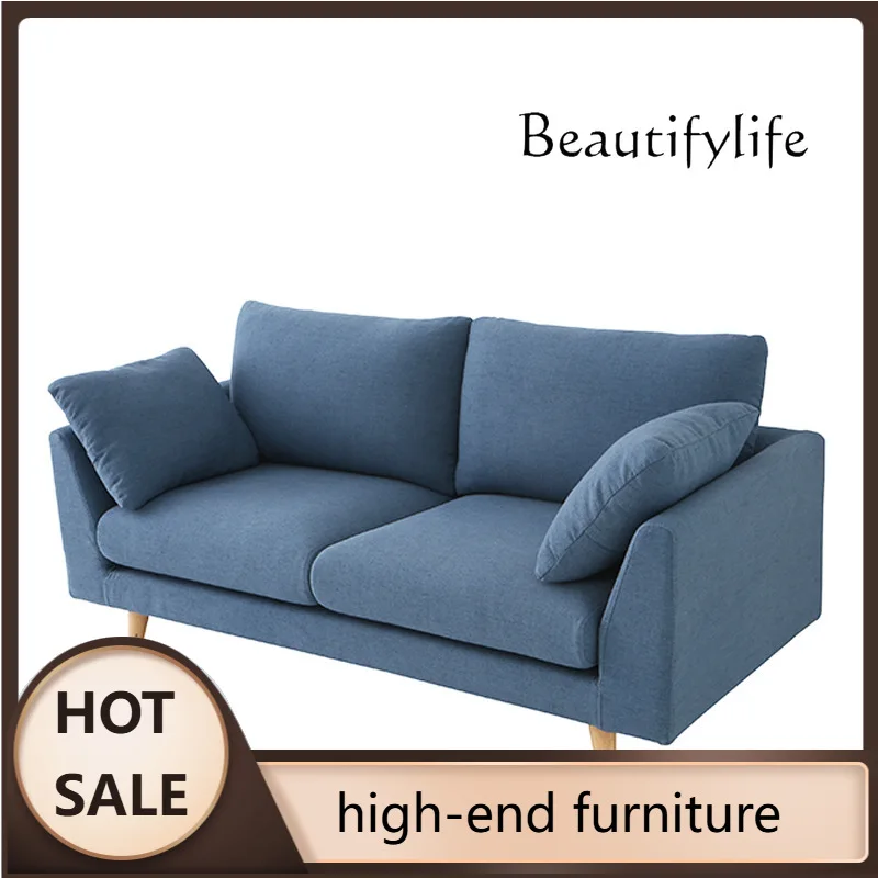 J Nordic Small Apartment Ins Dismantling And Washing Fabric Sofa Simple Double Living Room Bedroom Study Small Sofa