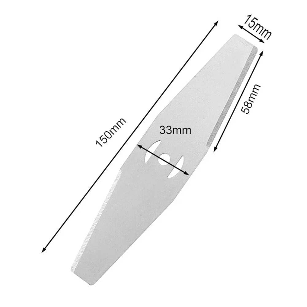 Imagem -04 - Lâmina de Cabeça para Aparador de Grama Peças Lâminas de Cortador de Grama Elétrico 150 mm Faca com Fenda Peças de Jardim Acessórios de Substituição