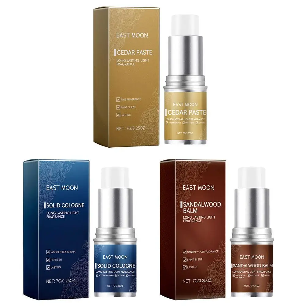 

Men Sandalwood Balm Lasting Scent Keep Fresh Dating Flirting Improve Temptation Portable Body Light Fragrance Solid Balms