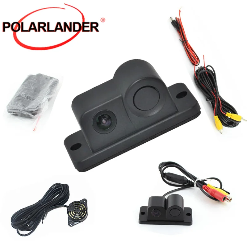 

PolarLander Rear View Reversing parking Camera 2 in 1 Auto Car Parking Sensors Radar Waterproof DC 12V Car Accessories