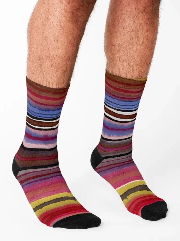 horizontal lines pattern 11 Socks aesthetic valentine gift ideas custom sports new year Men's Socks Women's