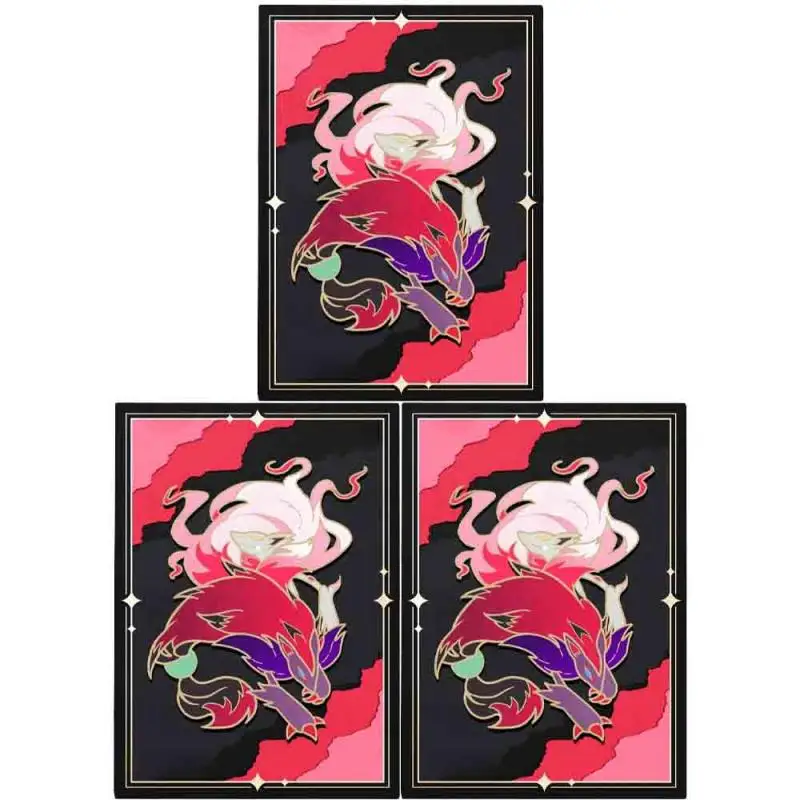 64Pcs/set Pokemon Cards Sleeve Zoroark Ptcg Anime Game Characters Frosted Version Excellent Feel Diy Cards Protective Cover