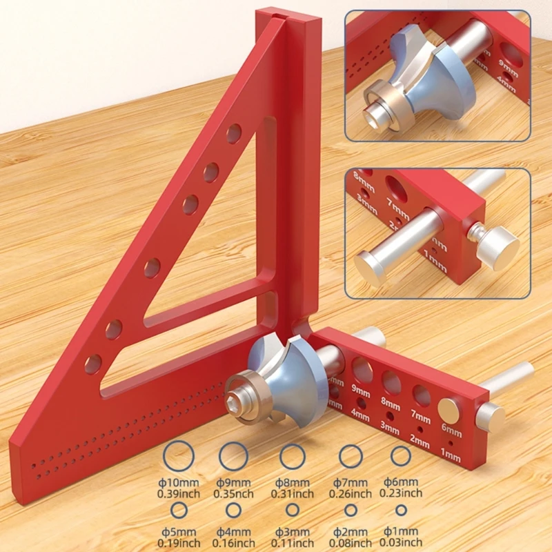 

Aluminum Alloy Triangular Ruler Layout Tool with Clear Scale Easy To Read for DIYer Enthusiasts Professional Woodworkers KXRE