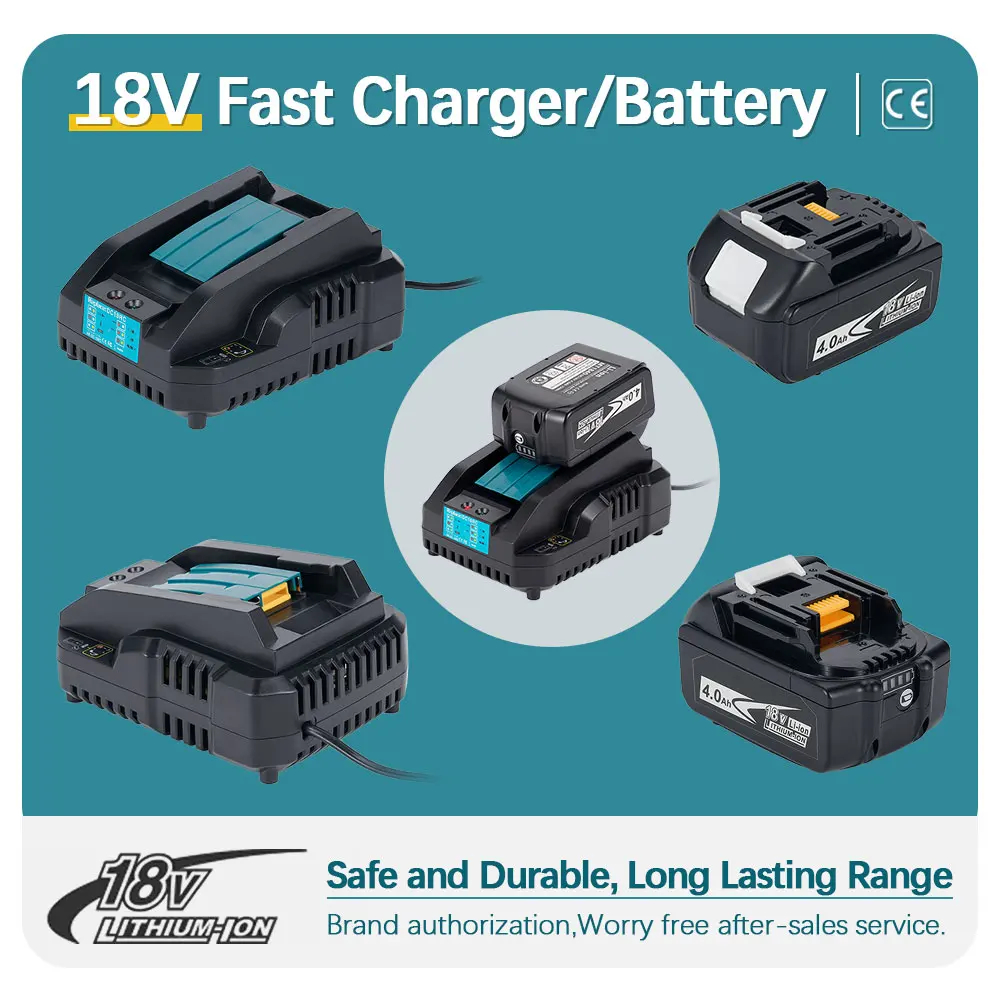 18V Battery Charger For Makita Power Tool EU/US/UK Plug Portable High Quanlity Smart Fast Li-ion Charging Charger Replacement