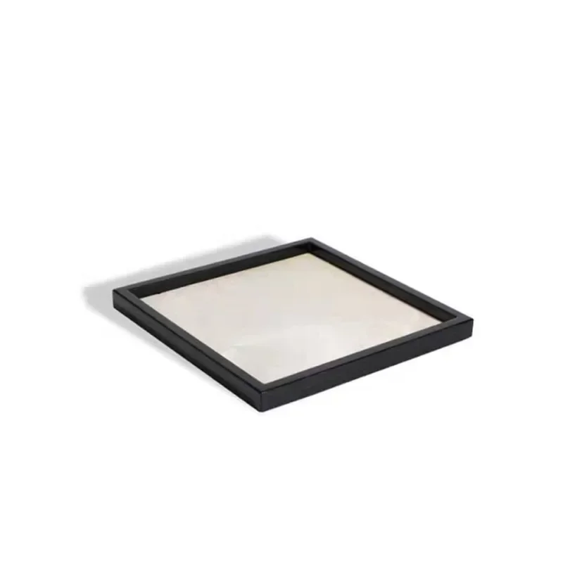 Vassoio quadrato in crine di cavallo di lusso leggero, modello di esposizione, casa B&B, soggiorno, sala da pranzo, camera da letto, accessori