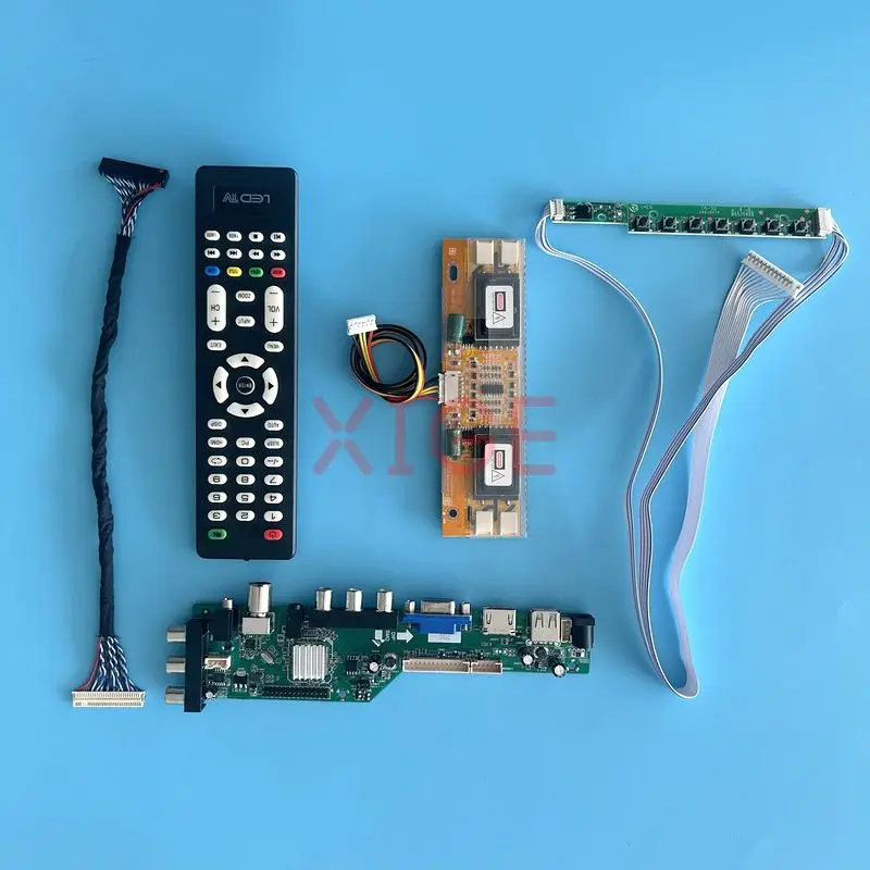 For M190EG01 M190EG02 M170EG01 M170EG02 Driver Board Kit Screen LVDS-30Pin DVB Signal Digital 1280*1024 USB+HDMI+VGA+AV+IR 4CCFL