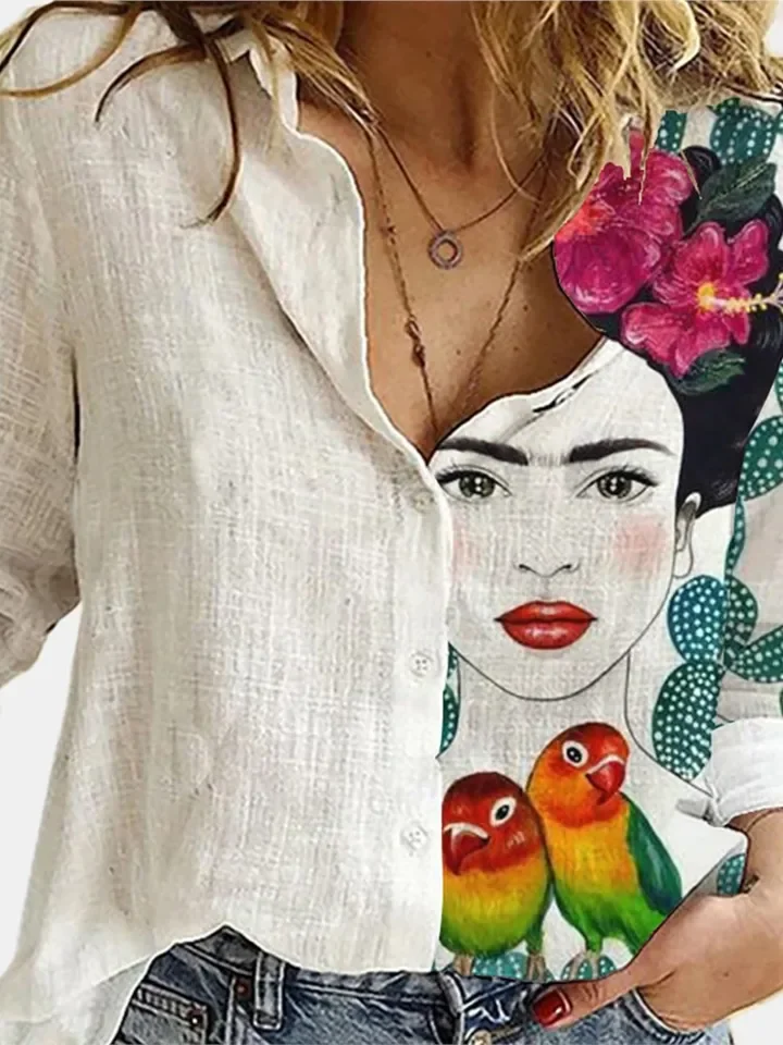 Camisa con estampado de tigre para mujer, camisa de retazos de colores contrastantes a la moda, camisa de manga larga con sentido superior, camisa de diseño de marca de otoño, Tops
