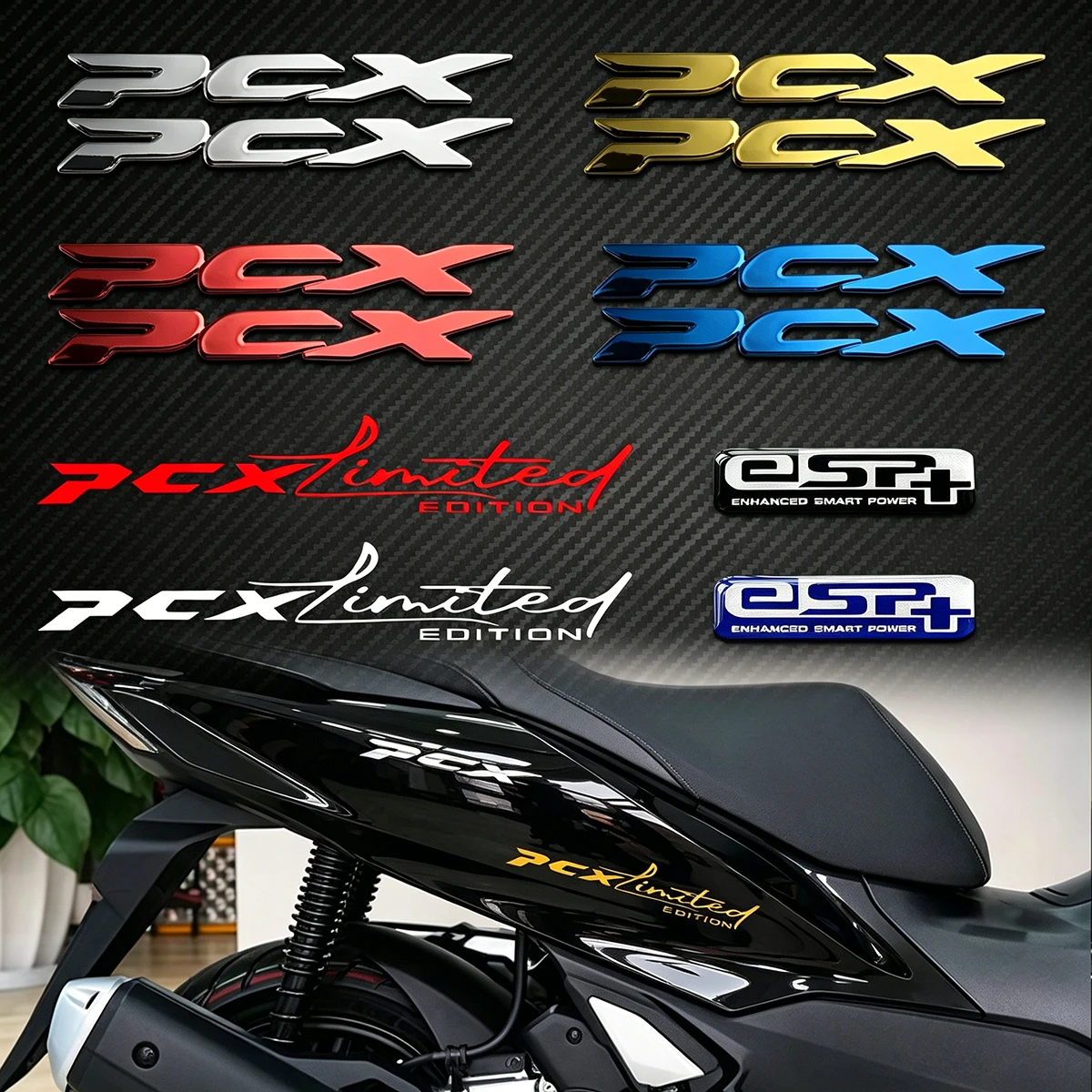 

For PCX 125 PCX 150 PCX 160 PCX Limited Emblem Motorcycle Badge Logo Stickers Moto Scooter Body Epoxy Resin Decals Accessories