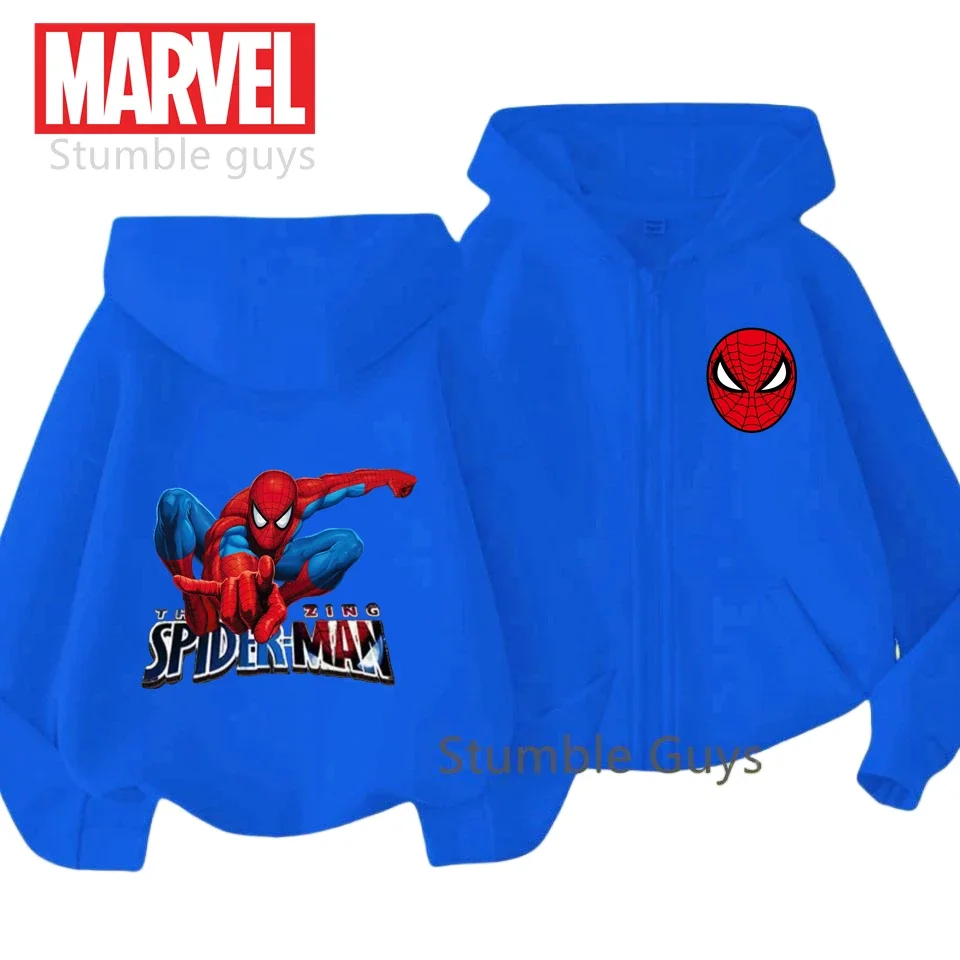 

Kids Spider-Man Hoodie Boys Clothes/Girls Marvel Avengers Zipper Anime Sweatshirt Spring Autumn Trendy Super Hero Tracksuit