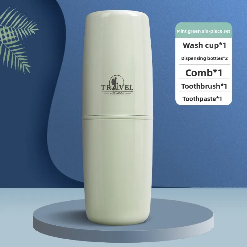 Haiying Travel Wash Cup Outdoor Portable Toothbrush Box Mouthwash Cup Creative Travel Standing Wash Set Toothbrush Cup - view 6