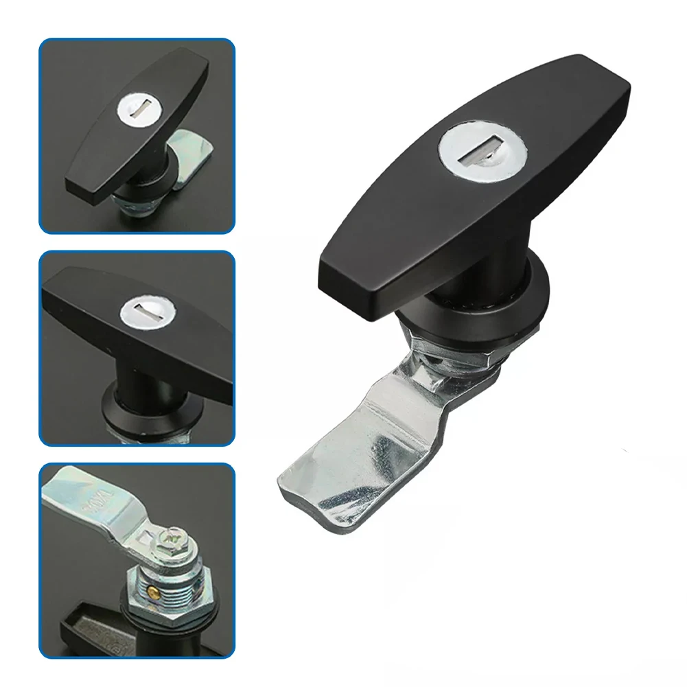 Universal RV T-Handle Door Lock with 2 Key Trailer Toolbox Drawer Cabinet Door Lock Camper Topper Lock for RV Truck Door