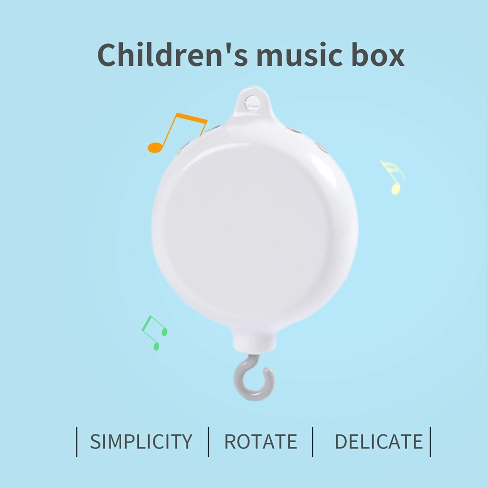 Baby Rattle Toys 0-12 Months White Rotary Mobile On The Bed Newborn Music Box Bed Bell Toy Holder Bracket Bluetooth/Remote Box