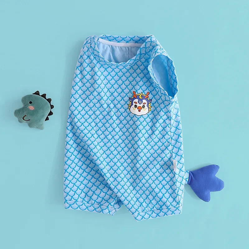 Kawaii Dragon Summer Newborn Baby Clothes Girls Boys Korea Bodysuit Cottton Twins Outfits Toddler Romper Baby Cartoon Onesie