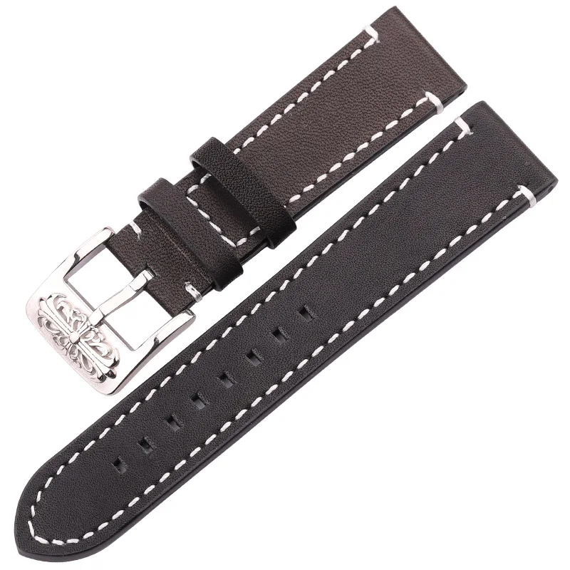 DUTRIEUX Rindsleder-Uhrenarmband für Huawei Samsung Galaxy Watch 4 3 Armband Damen Herren 20 mm 22 mm 7 Farben Vintage-Uhrenarmband 7