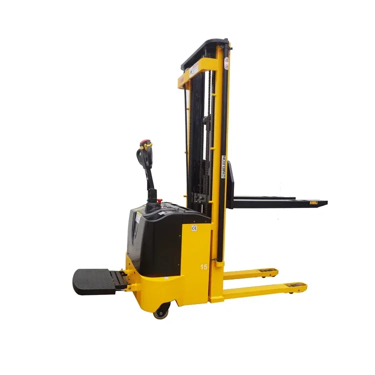 Warehouse Lifting Equipment Lifter Pallet Stacker Forklift 1.5t Electric Self Loading Stacker For Sale