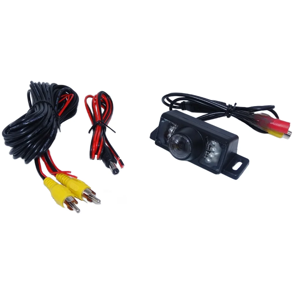 Rearview Camera for Vehicle License Plate 170 Degree Viewing Angle with 7 LED Lights 500TVL Resolution Waterproof ABS Body