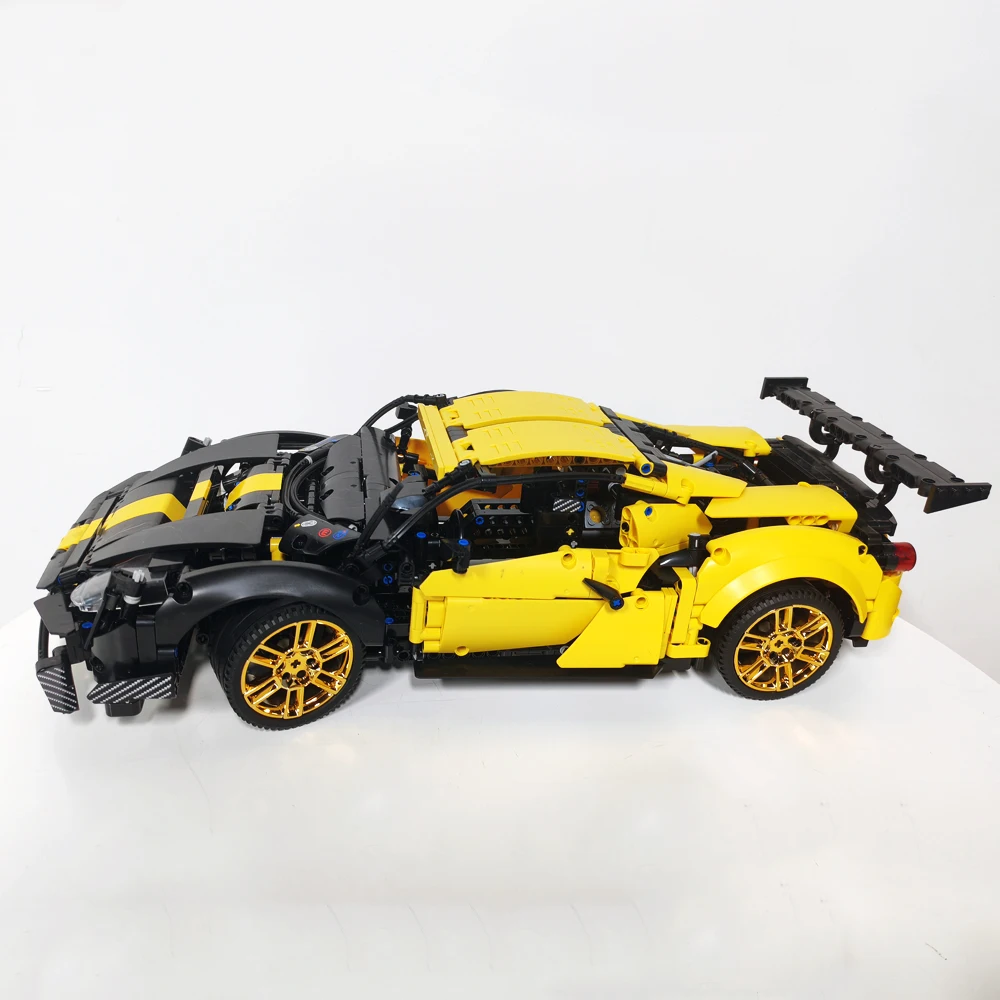 High Tech 86200 Technical Super Speed Sports Yellow Black Car Building Blocks Bricks Model Toys Christmas Birthday Gifts 1785pcs