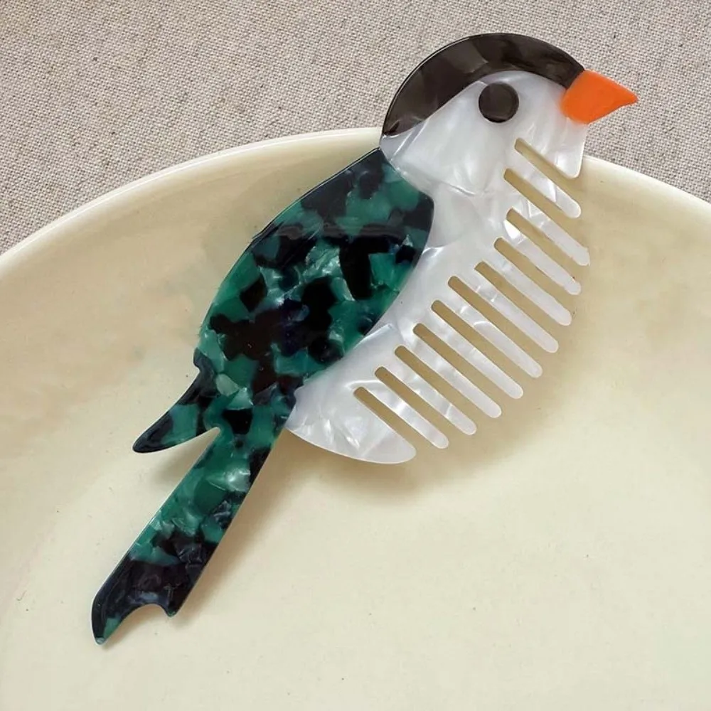 Creative Birds Acetic Acid Comb Acetate Cartoon Animal Makeup Comb Contrast Color Hair Accessories Hairdressing Combs Women