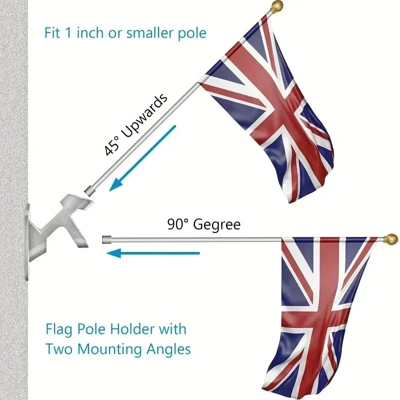 2026 new model advanced rust-proof aluminum flagpole mounting bracket secure outdoor base for yard garden decoration