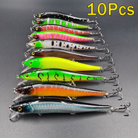 Fishing Lure 11.5cm/14g Artificial Bionic Swing Hard Bait Tackle 3D Eyes Hook Wobbler Carp Fishing Pesca for Bass Pike 5/10Pcs