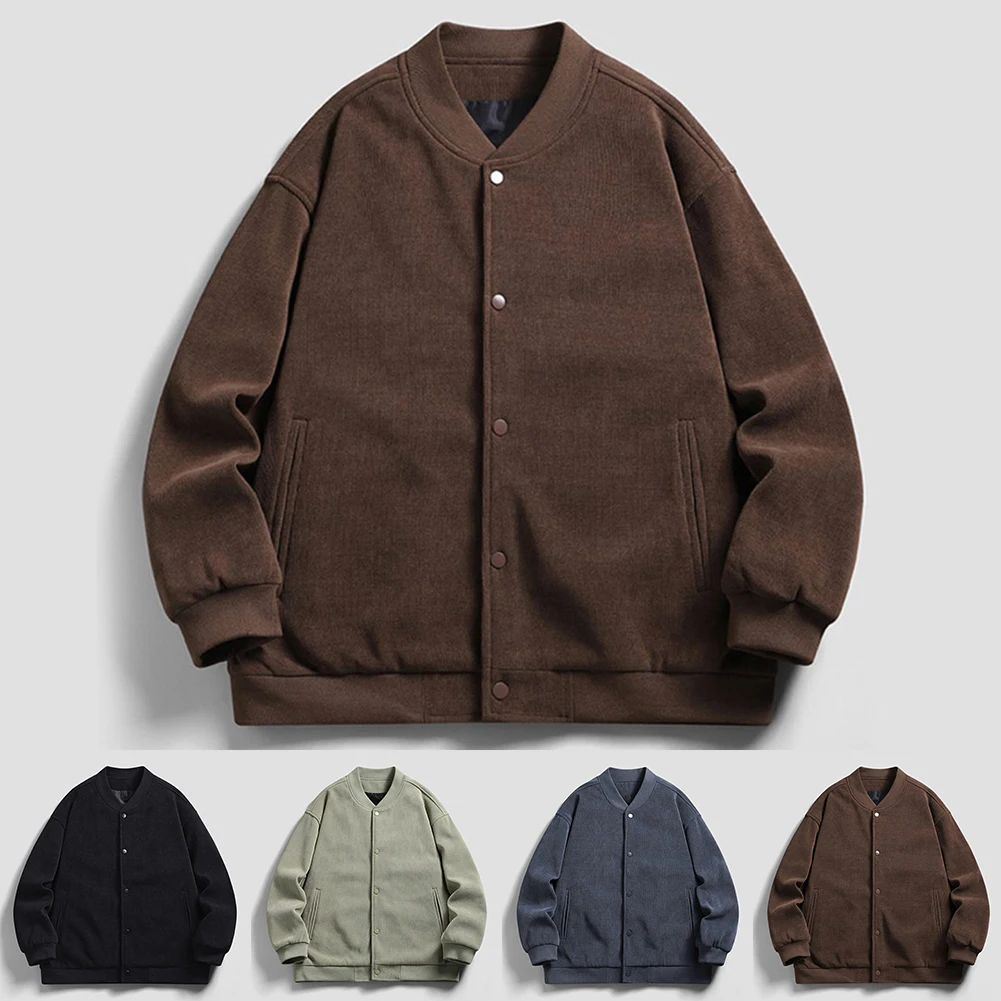 Spring And Autumn Fashion Oversized Baseball Jacket Loose Fit Baseball Jacket Spring Autumn Outerwear Casual Winter Jacket