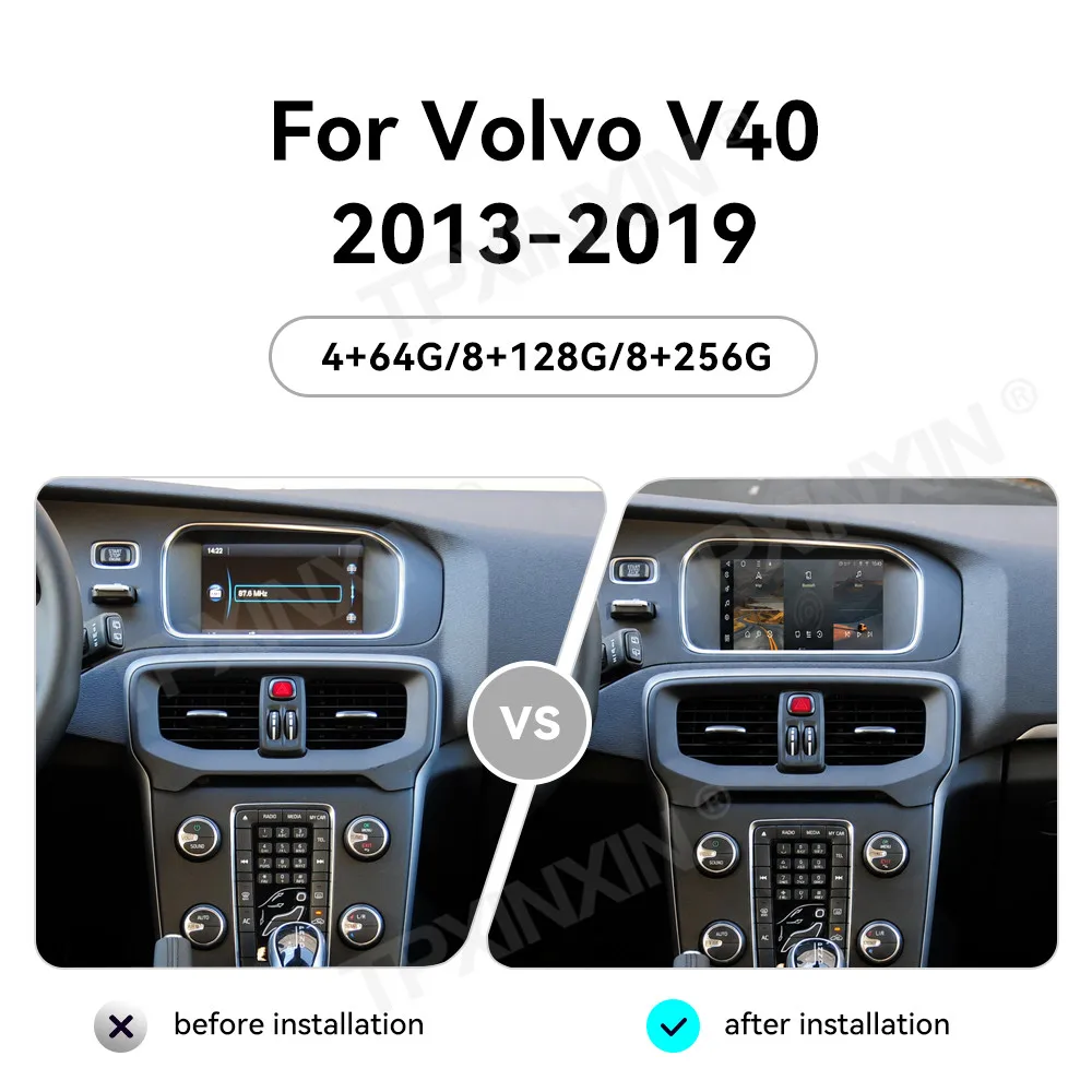 Car Multimedia Player For Volvo V40 2013~2019 Custom Fit Smart Android Carplay Intelligent Navigation GPS Car Stereo Head Unit