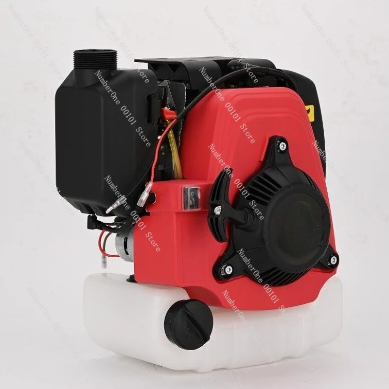 Electric start four-stroke engine, one-click start outboard machine, micro-tiller, ground drilling rig