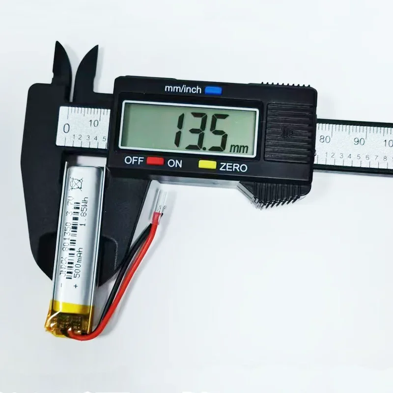 801350 Rechargeable Polymer Lithium Battery 3.7V 500mAh Suitable for Small Fan Electric Toothbrush Bluetooth Headset GPS