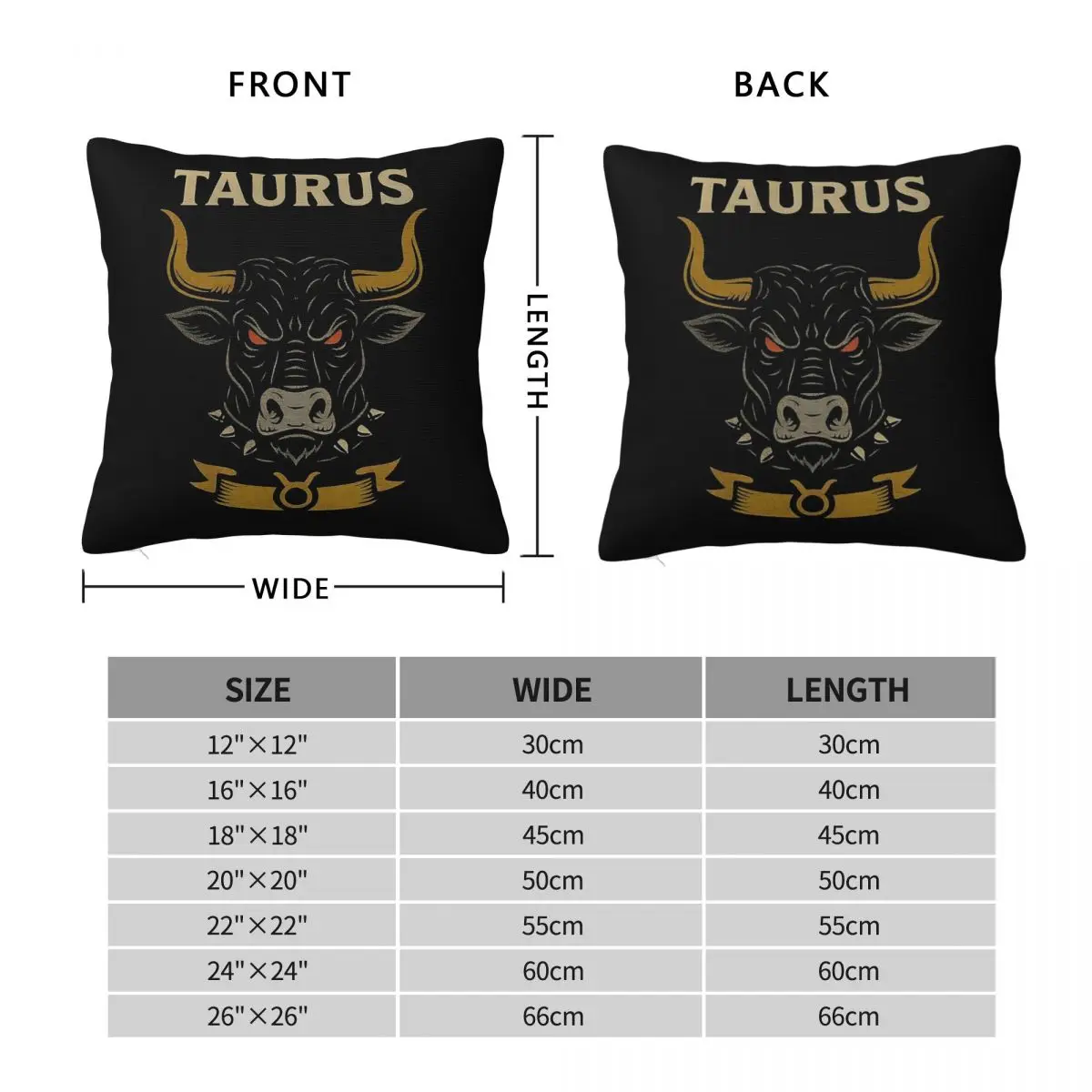 Taurus Power Zodiac Earth Warrior Pillowcase Polyester Linen Velvet Creative Zip Decorative Pillow Case Home Cushion Cover